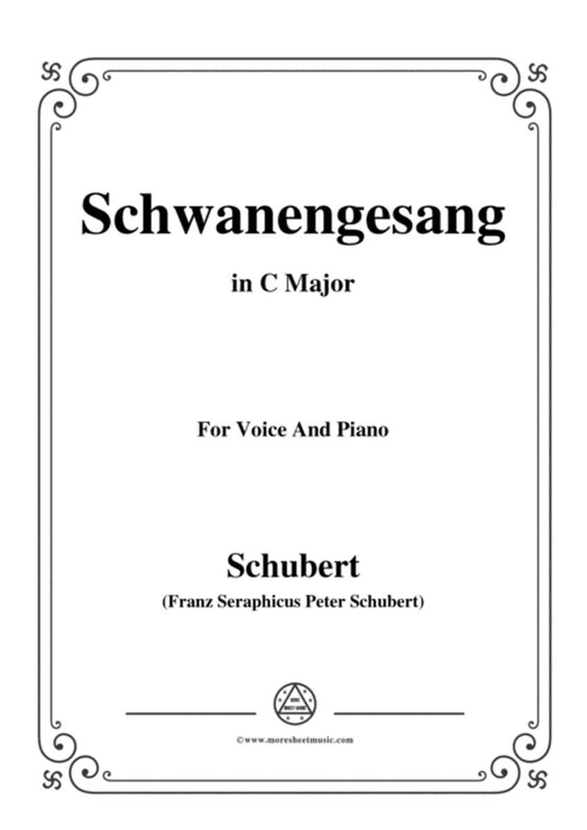 Schubert-Schwanengesang,Op.23 No.3,in C Major,for Voice&Piano image number null