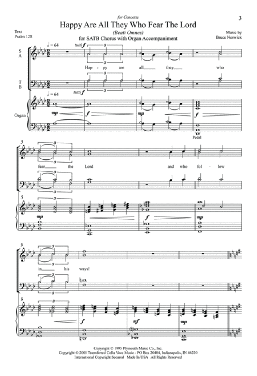 Happy Are They Who Fear The Lord 4-Part scores gallery preview page 2