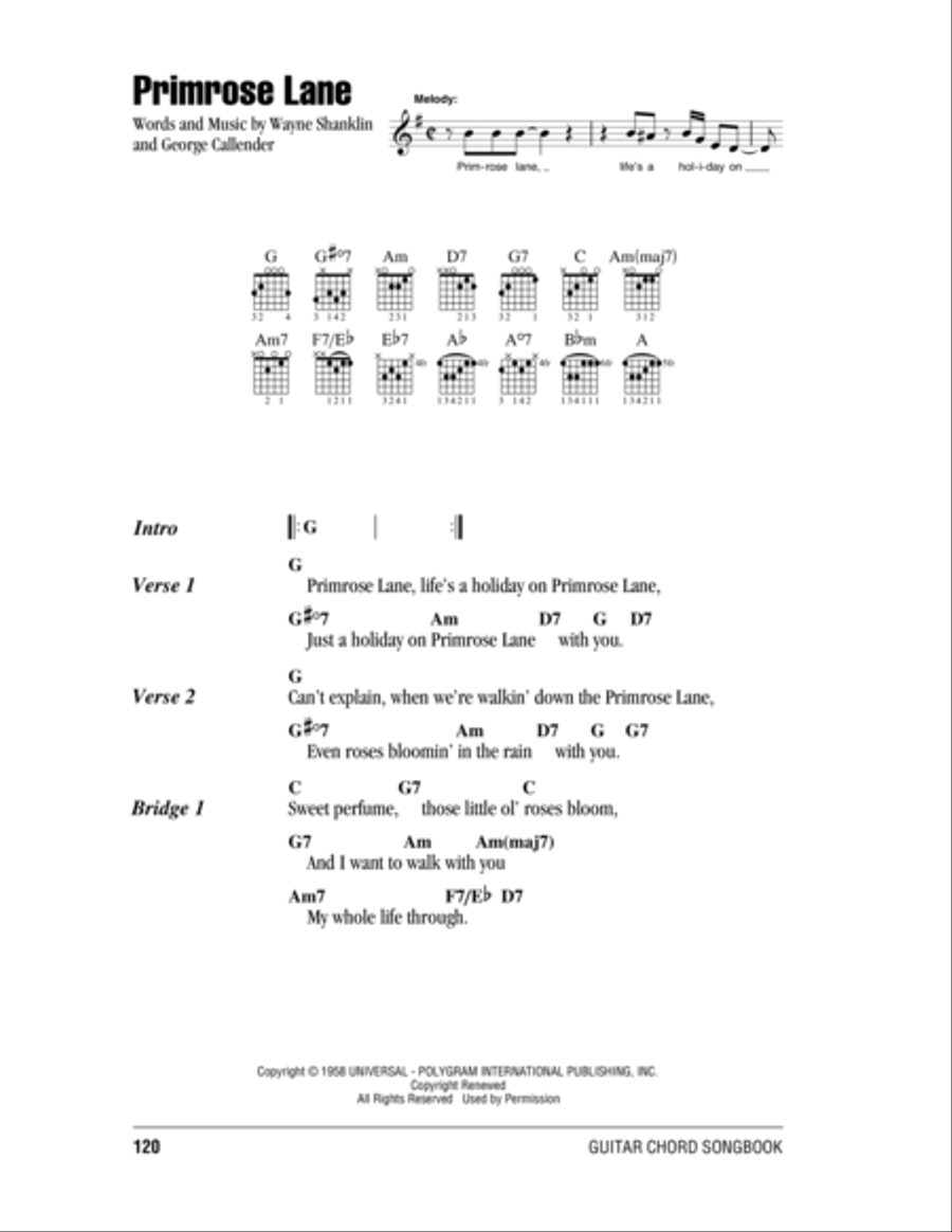 Primrose Lane Acoustic Guitar scores gallery preview page 1