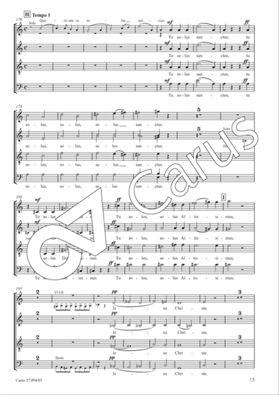 Mass in F minor SSAATTBB scores gallery preview page 14