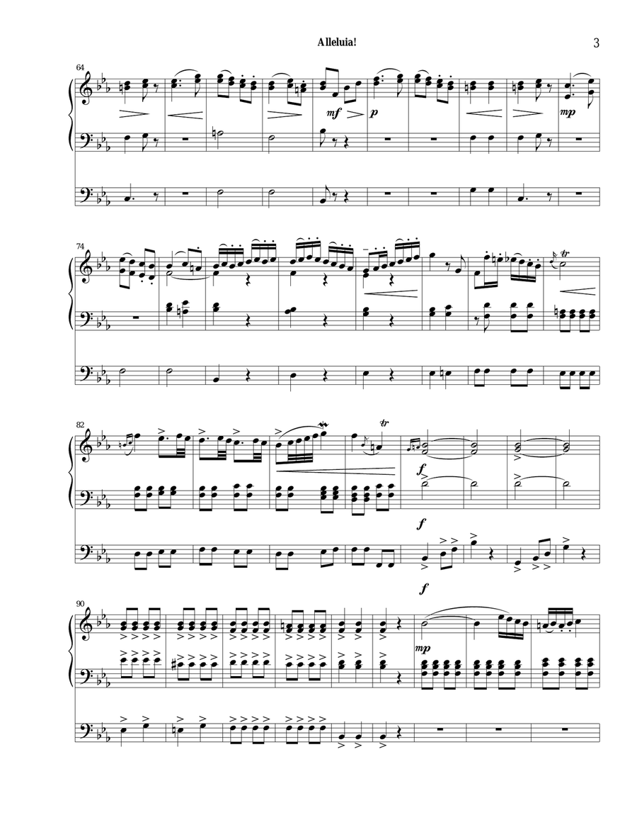 Alleluia (Exultate Jubilate, K.165) Alleluia (Exultate Jubilate, K.165) Organ Solo scores gallery preview page 3