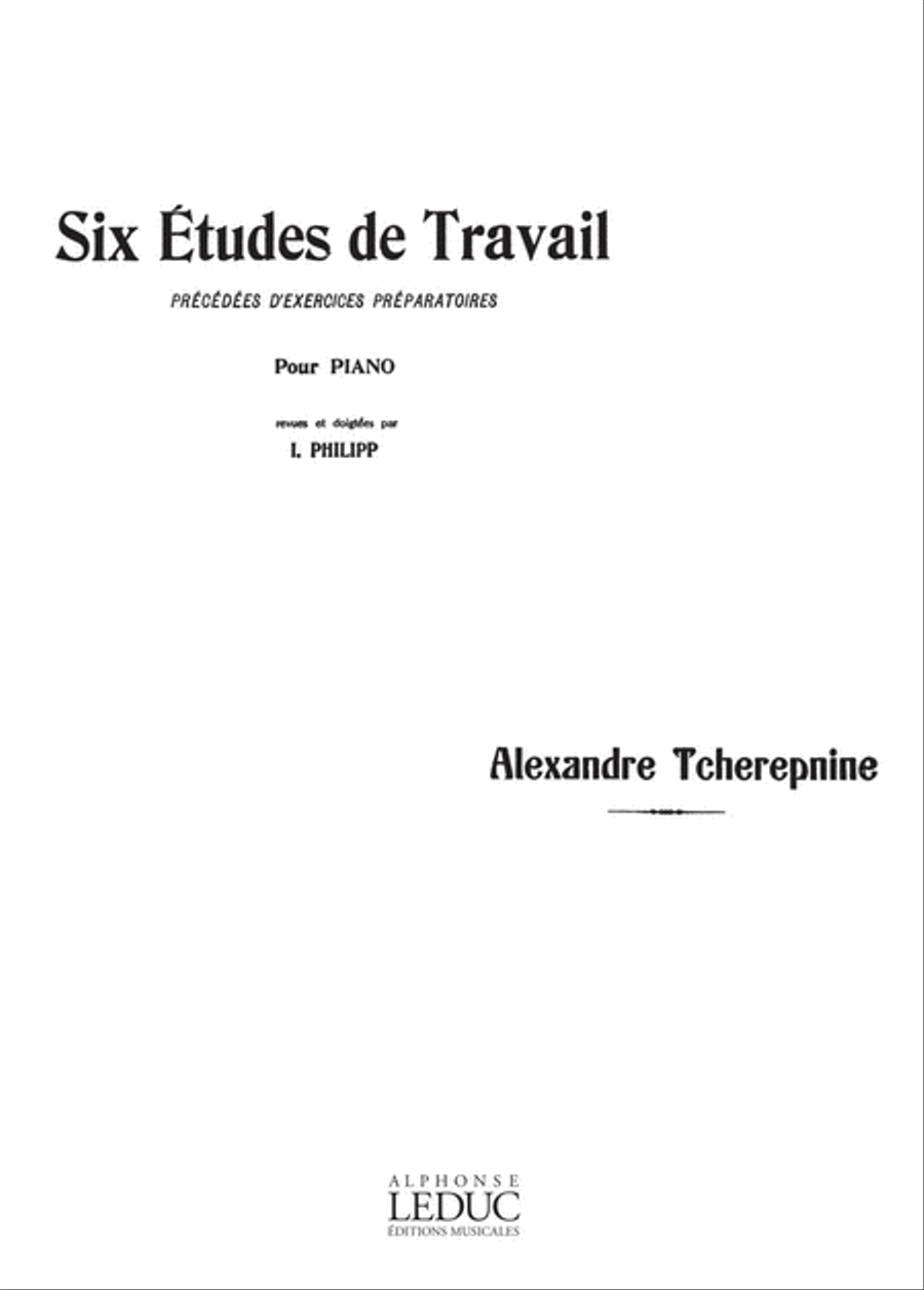 6 Études De Travail Piano Solo scores gallery preview page 1