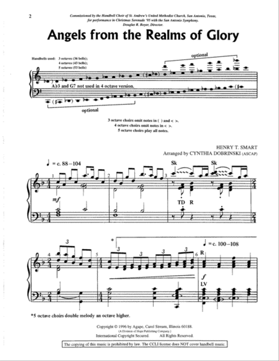 Angels from the Realms of Glory 5-Octaves scores gallery preview page 2