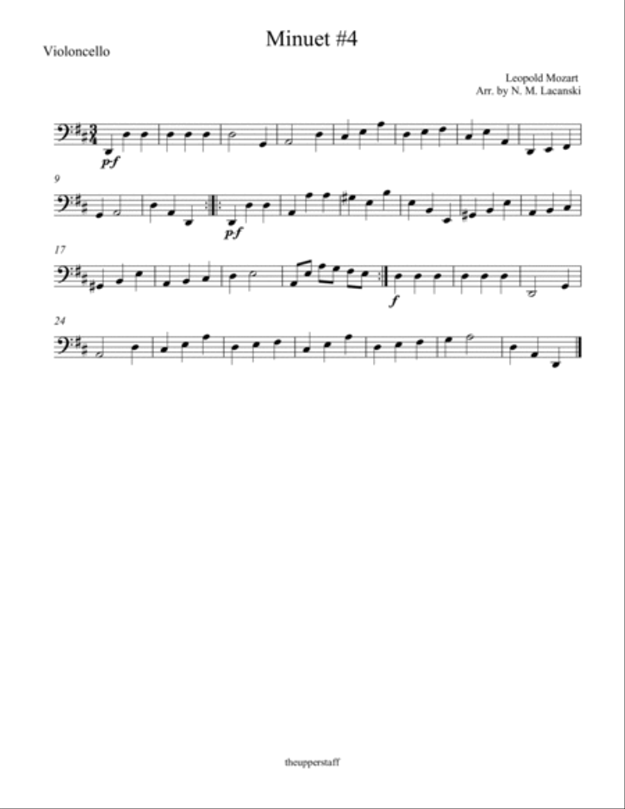 Minuet #4 String Trio scores gallery preview page 3