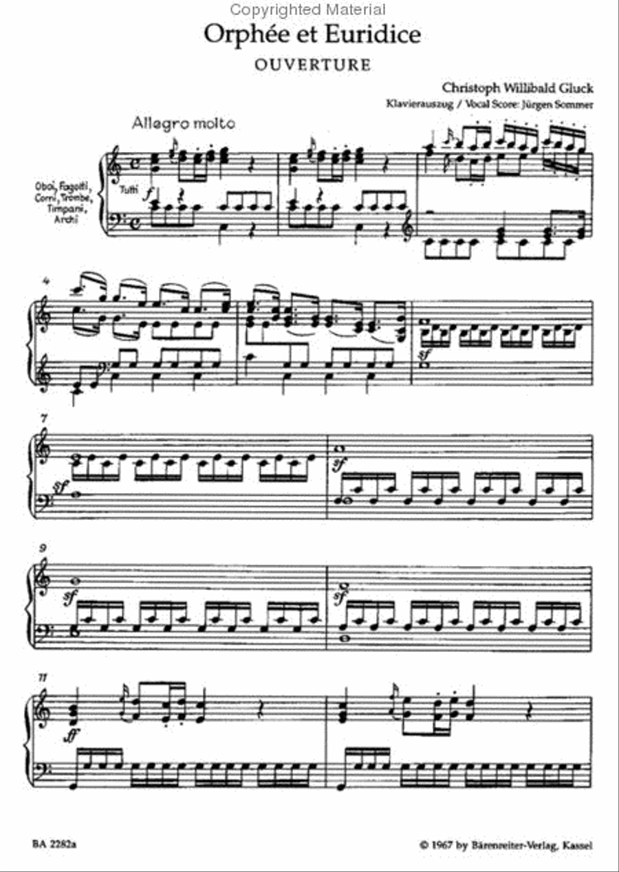 Orphée et Euridice 4-Part scores gallery preview page 2