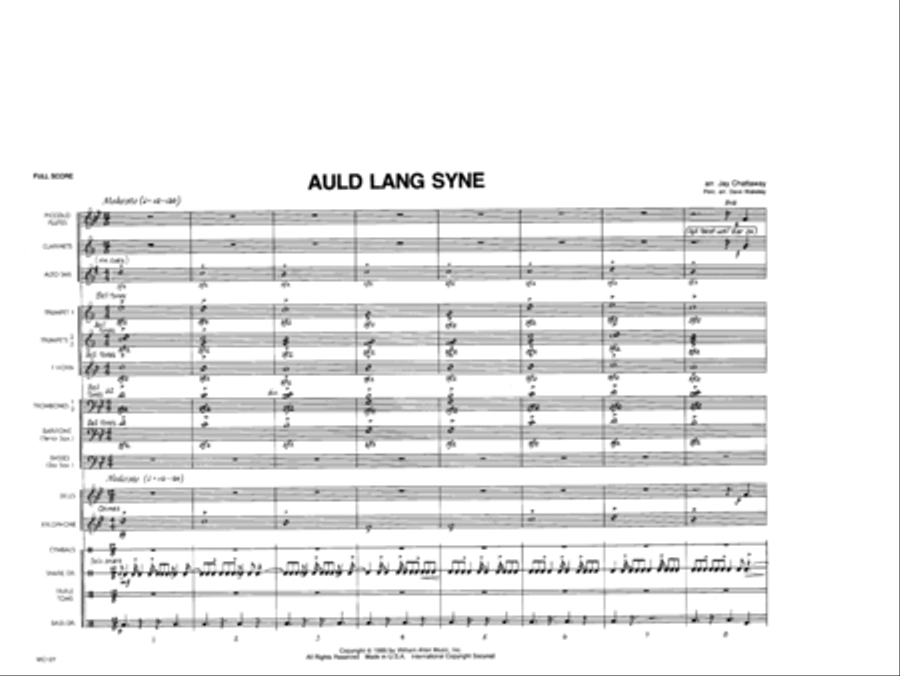 Auld Lang Syne Auld Lang Syne Marching Band scores gallery preview page 2