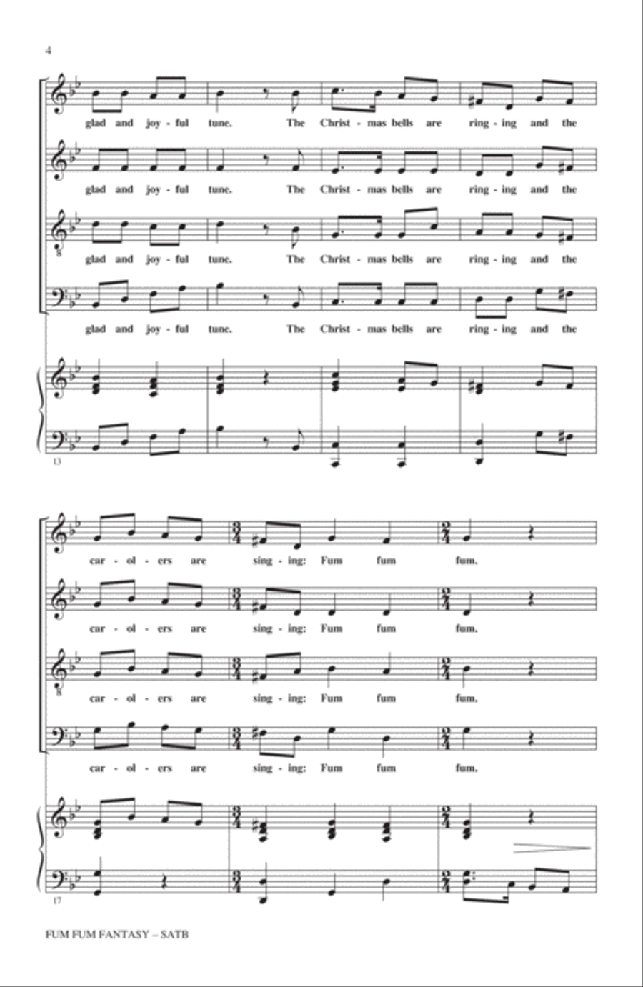 Fum, Fum, Fum 4-Part scores gallery preview page 3