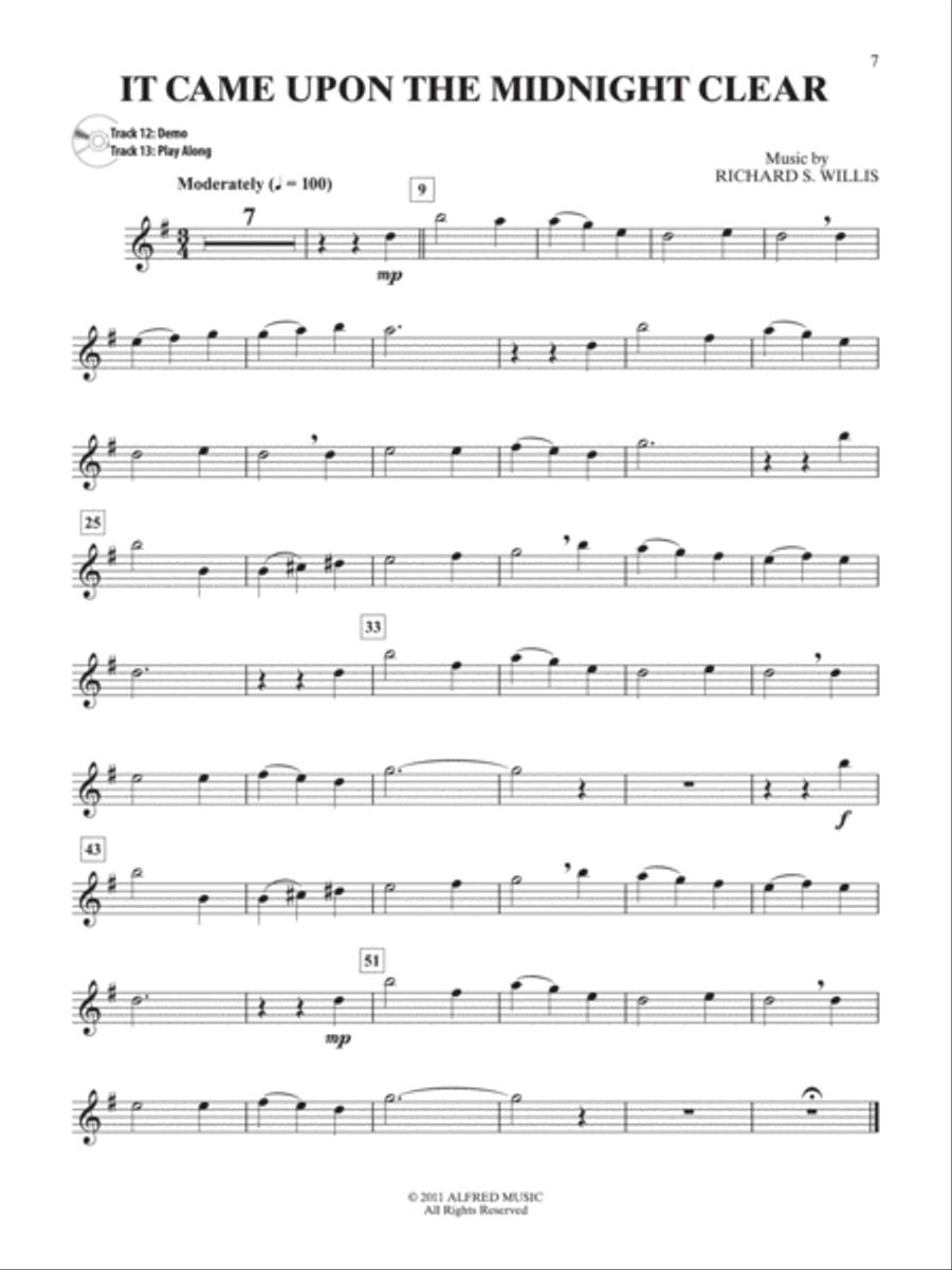 Easy Christmas Carols Instrumental Solos Alto Saxophone scores gallery preview page 4