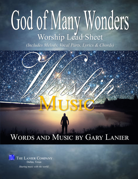 GOD OF MANY WONDERS, Lead Sheet (Includes Melody, Vocal Parts, Lyrics & Chords) image number null