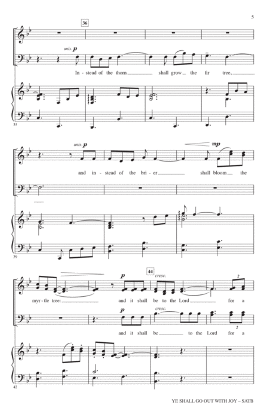 Ye Shall Go Out With Joy 4-Part scores gallery preview page 4
