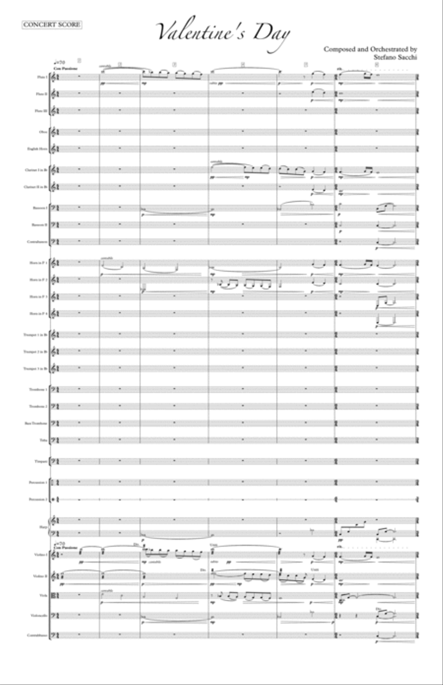 Valentine's Day - Full Orchestra Full Orchestra scores gallery preview page 1