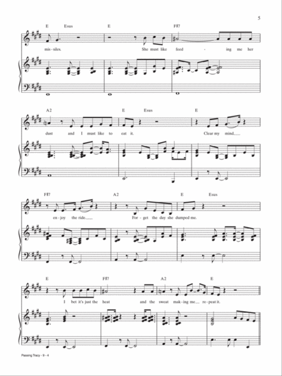 Passing Tracy Passing Tracy Piano, Vocal, Guitar scores gallery preview page 4
