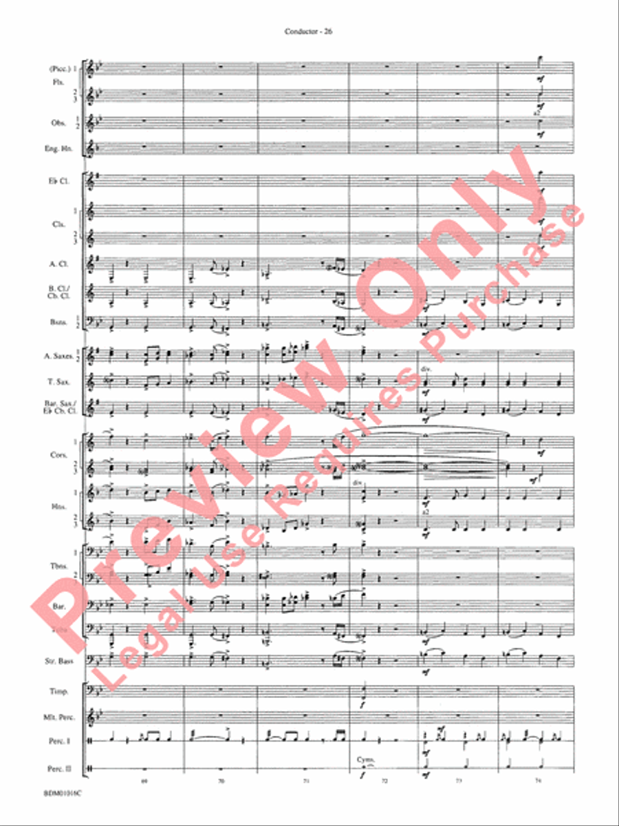 Fanfare and Allegro Concert Band scores gallery preview page 29
