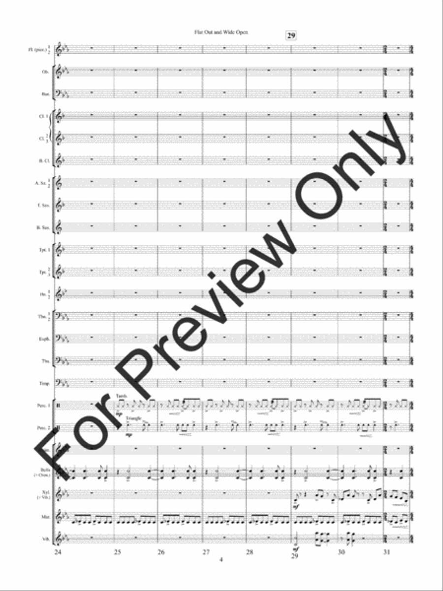 Flat Out and Wide Open Concert Band scores gallery preview page 7