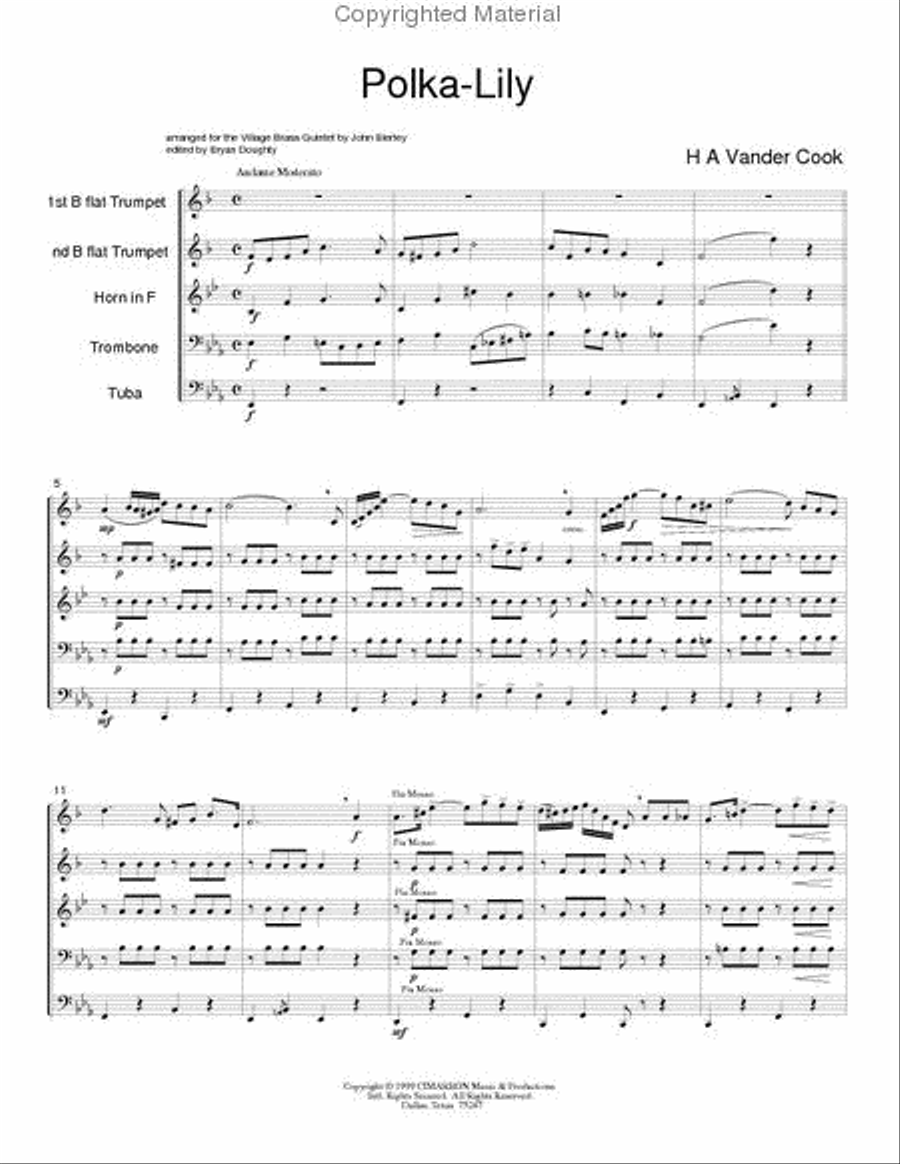 Polka - Lily Brass Quintet scores gallery preview page 2