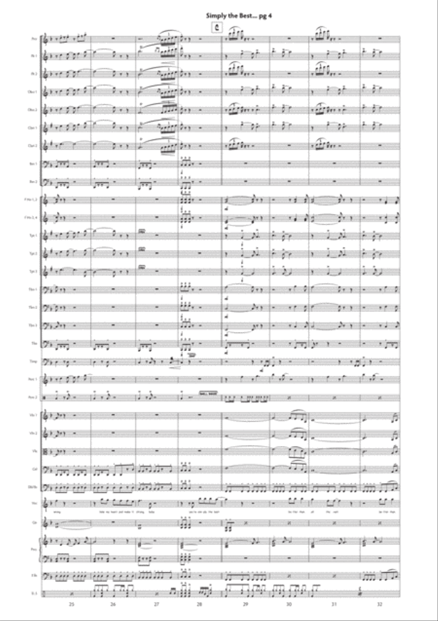 The Best (simply The Best) Full Orchestra scores gallery preview page 4