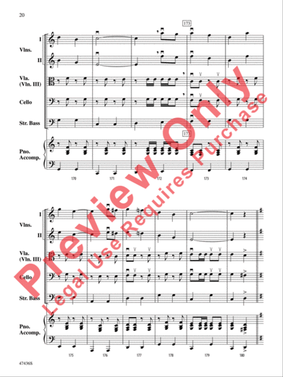 La Fiesta de Cuerdas String Orchestra scores gallery preview page 21