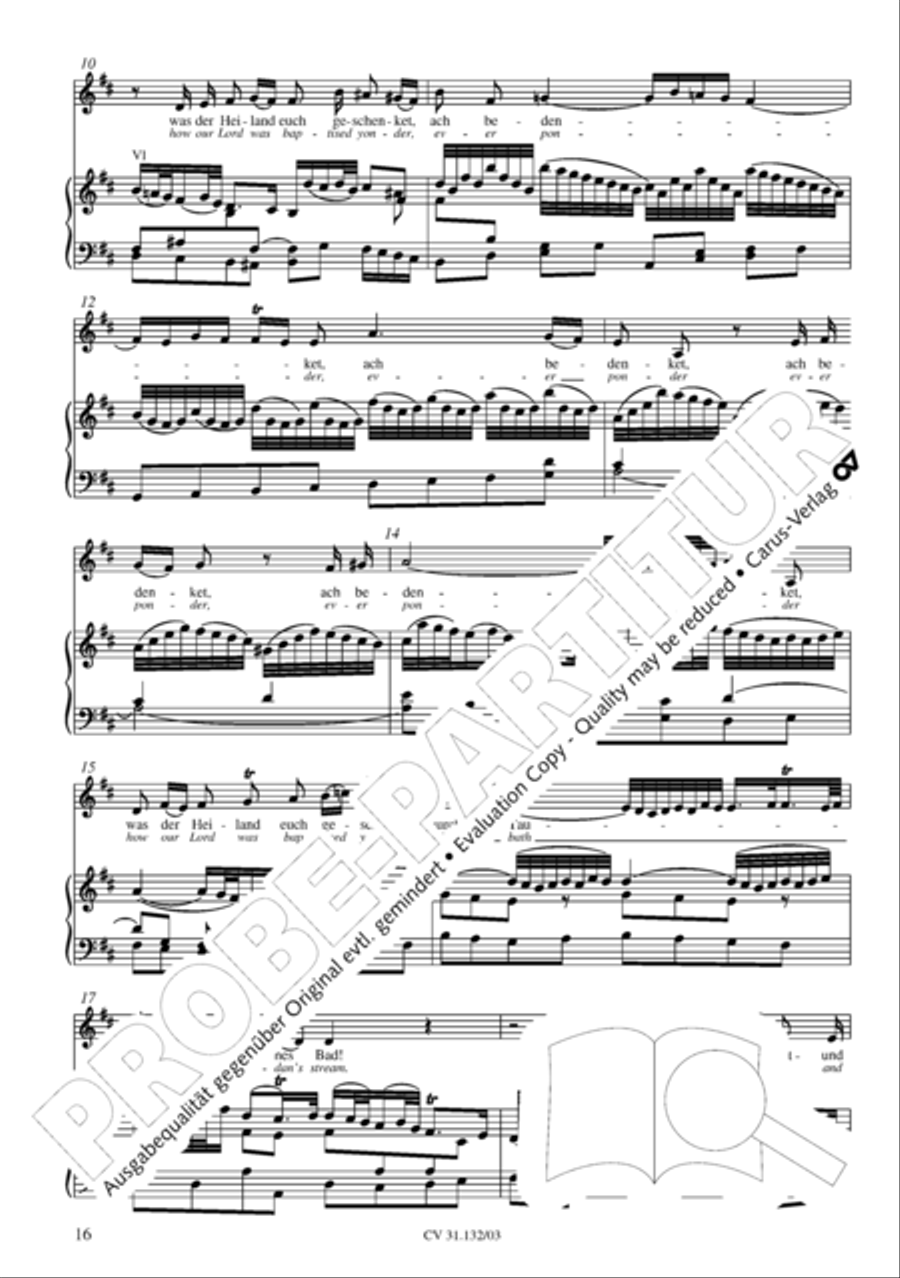 Prepare ye the highway of the Lord (Bereitet die Wege, bereitet die Bahn) 4-Part scores gallery preview page 17