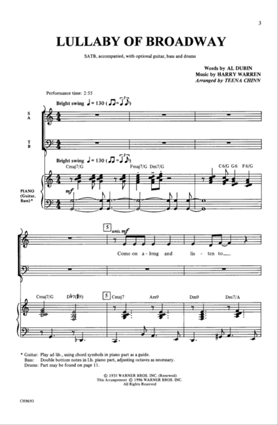 Lullaby of Broadway Lullaby of Broadway 4-Part scores gallery preview page 2