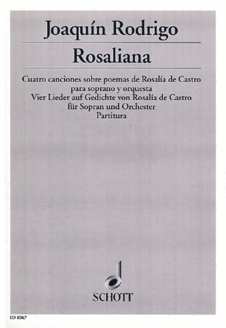 Rosaliana Sop/orch Score