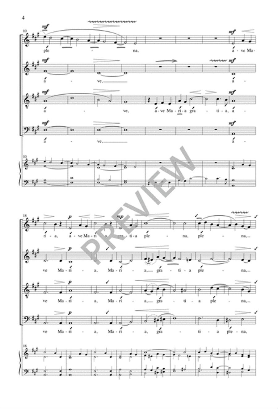 Ave Maria 4-Part scores gallery preview page 5