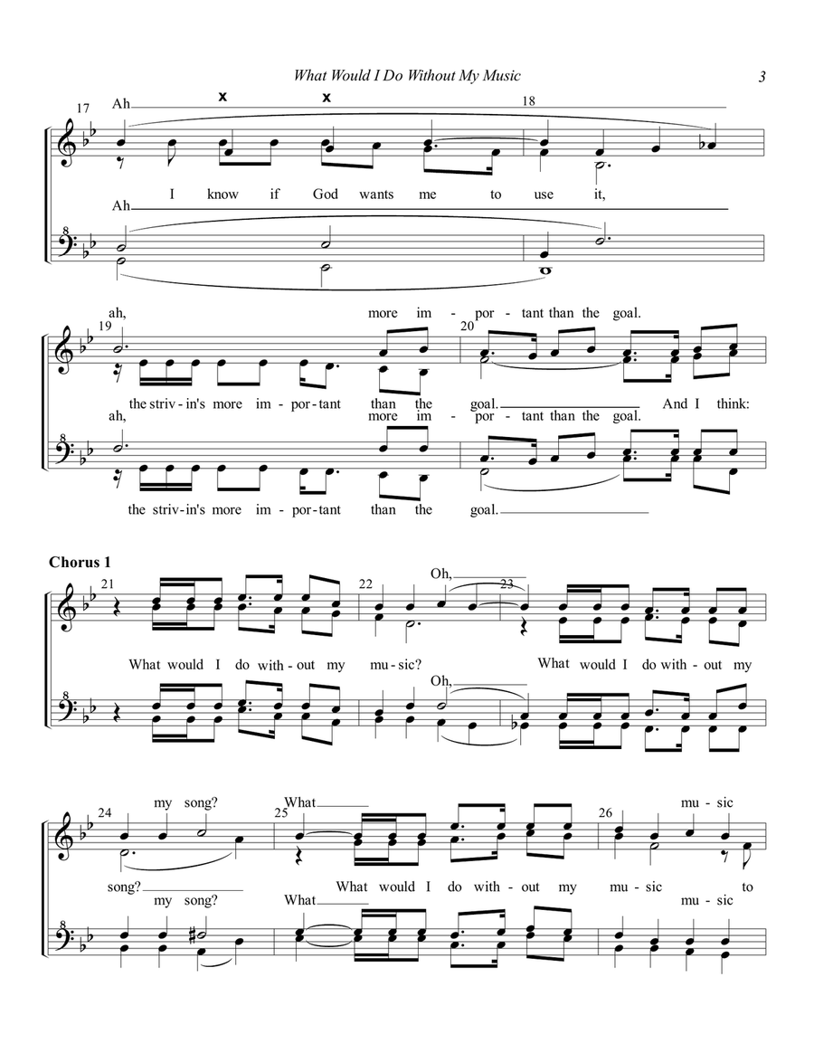 What Would I Do Without My Music SSAA scores gallery preview page 3