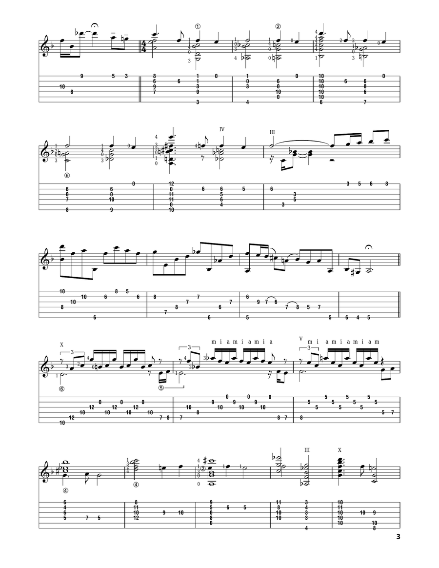 My Funny Valentine Electric Guitar scores gallery preview page 3