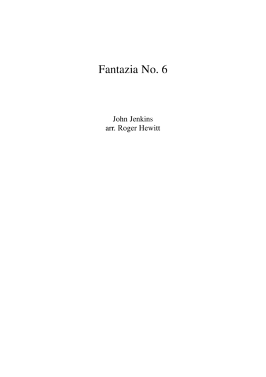 Jenkins - Fantazia No. 6 Jenkins - Fantazia No. 6 Woodwind Ensemble scores gallery preview page 1