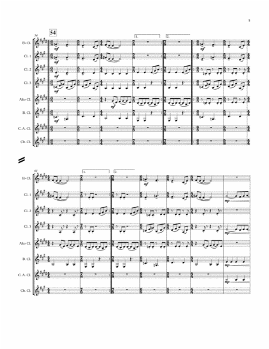 Here Comes The Sun Woodwind Ensemble scores gallery preview page 5