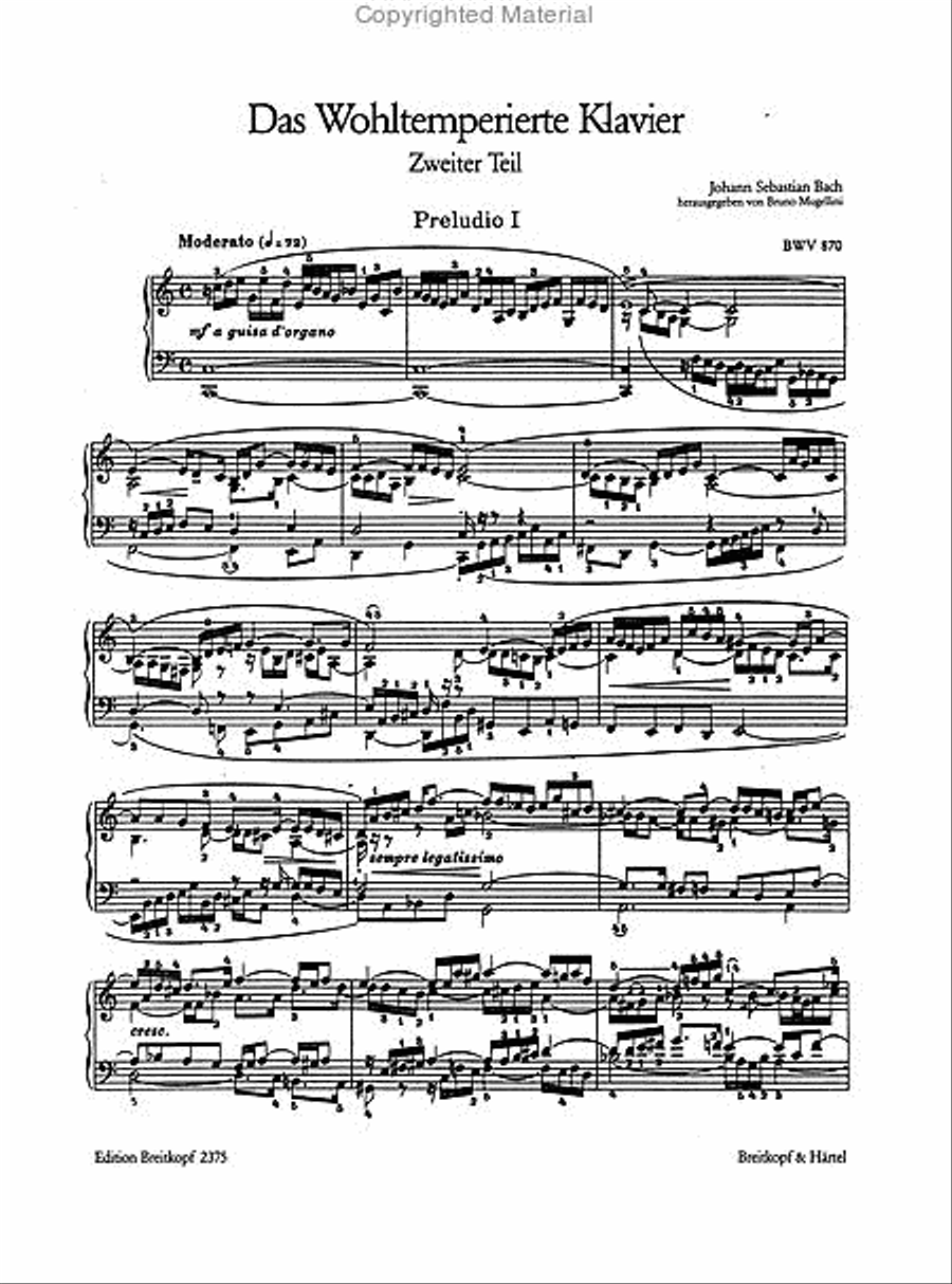 The Well-tempered Clavier Piano Solo scores gallery preview page 2