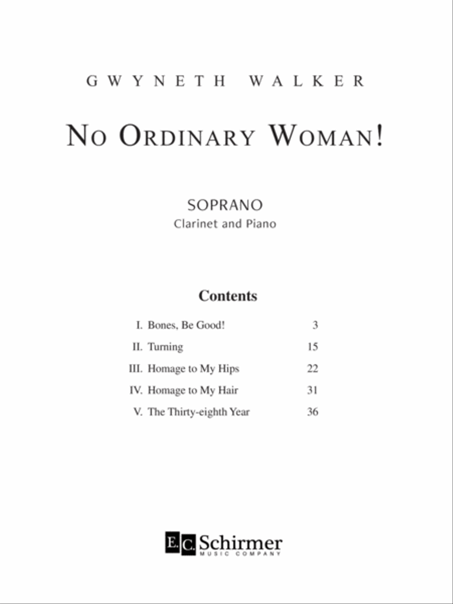 No Ordinary Woman! Clarinet scores gallery preview page 3