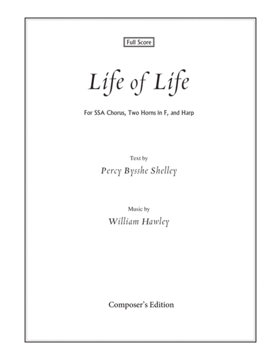 Life of Life (Full Score and Set of Parts) image number null