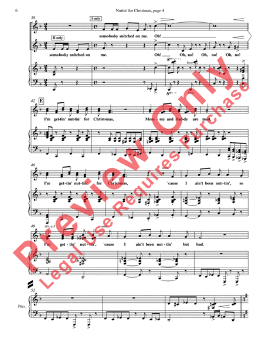 Nuttin' for Christmas Women's Choir scores gallery preview page 6
