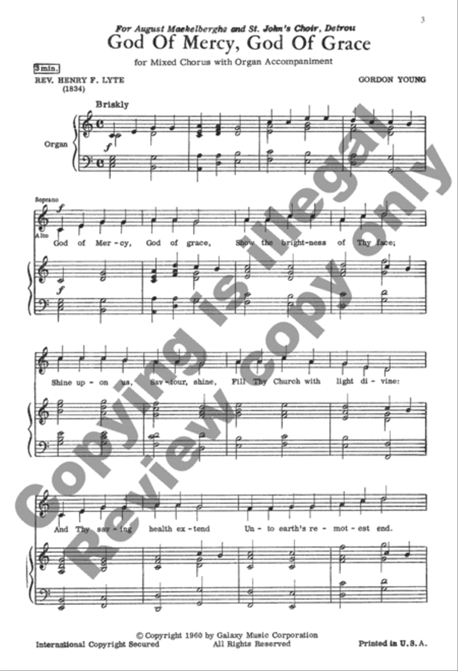 God Of Mercy, God Of Grace 4-Part scores gallery preview page 6