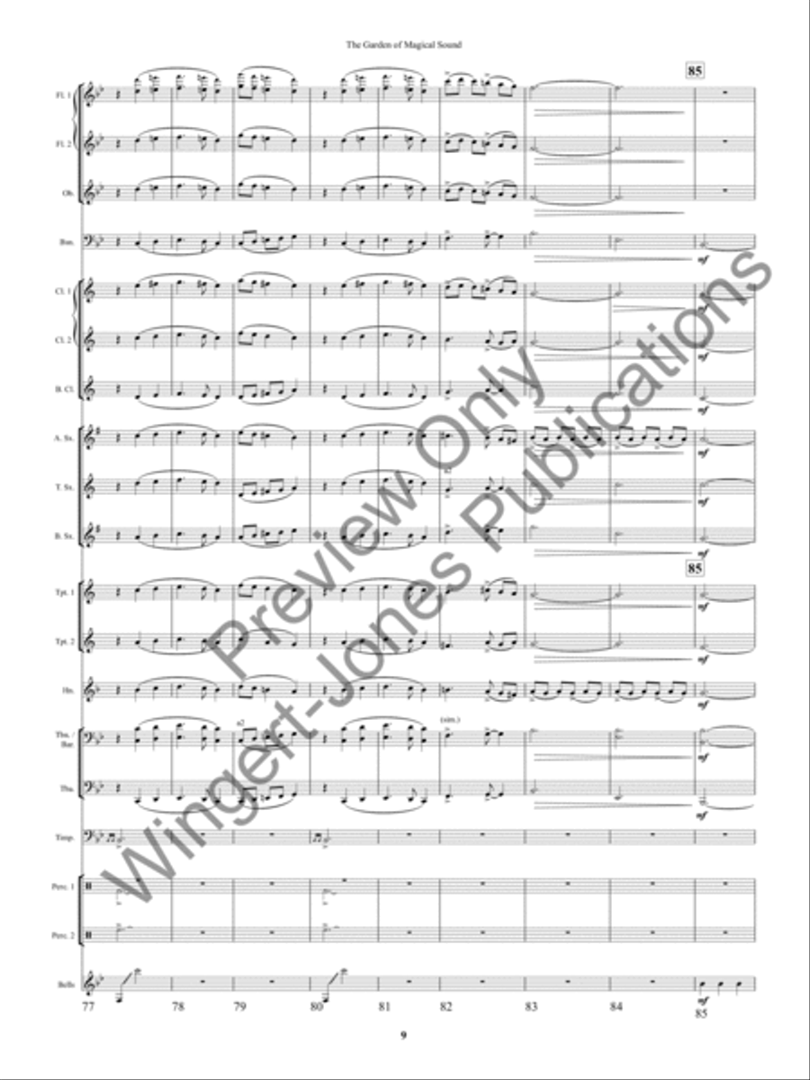 The Garden of Magical Sound Concert Band scores gallery preview page 12