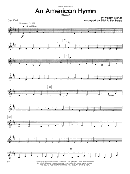 An American Hymn (Chester) - Violin 2