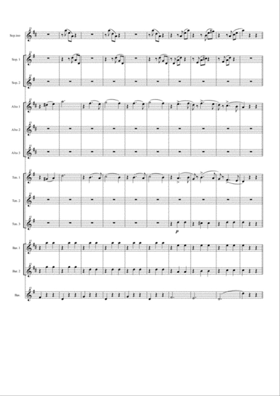 Swan Lake Waltz for Saxophone Ensemble Woodwind Ensemble scores gallery preview page 5