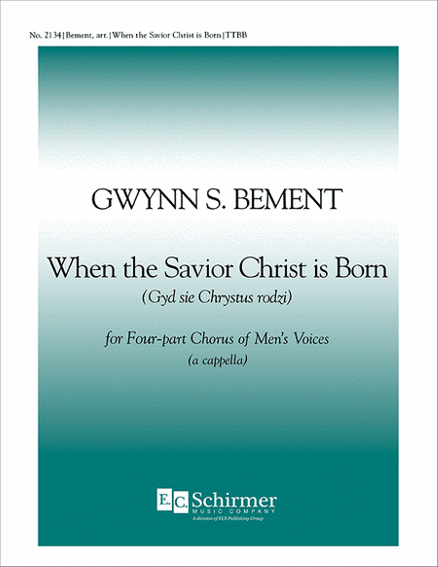 When the Savior Christ is Born TTBB scores gallery preview page 1