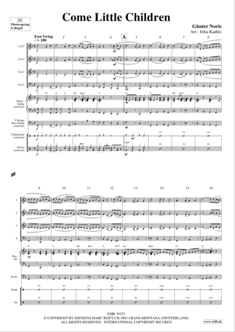 Come Little Children Come Little Children Woodwind Quartet scores gallery preview page 2