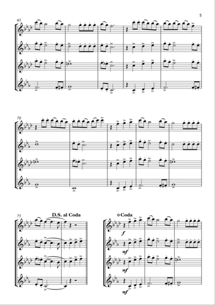 Industry Baby Woodwind Quartet scores gallery preview page 5
