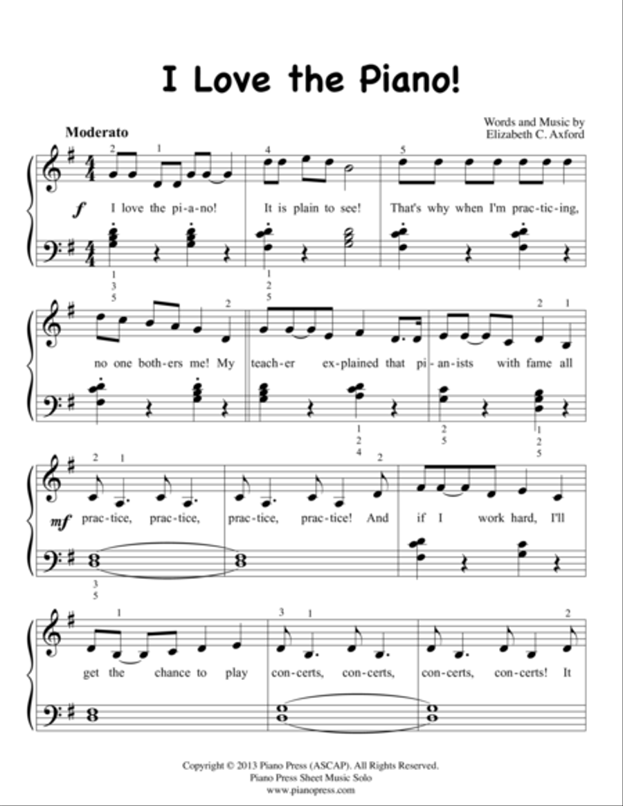 I Love the Piano! image number null