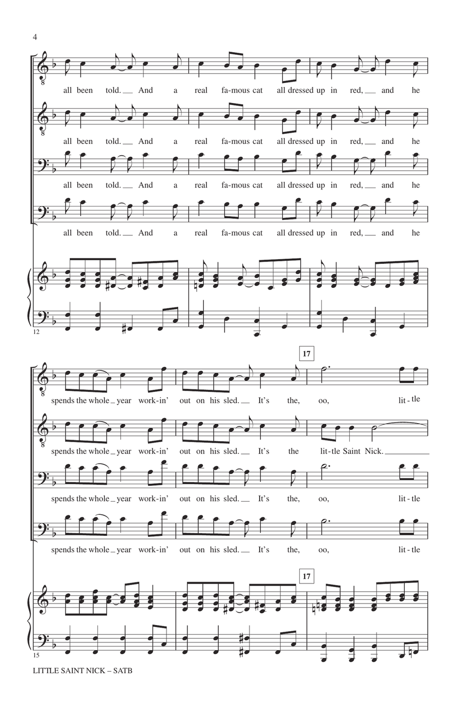 Little Saint Nick TTBB scores gallery preview page 3