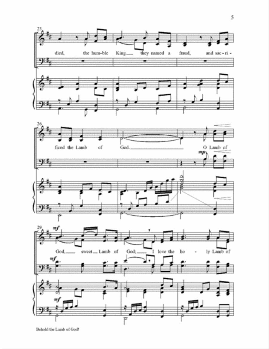 Behold the Lamb of God with Lamb of God 4-Part scores gallery preview page 4
