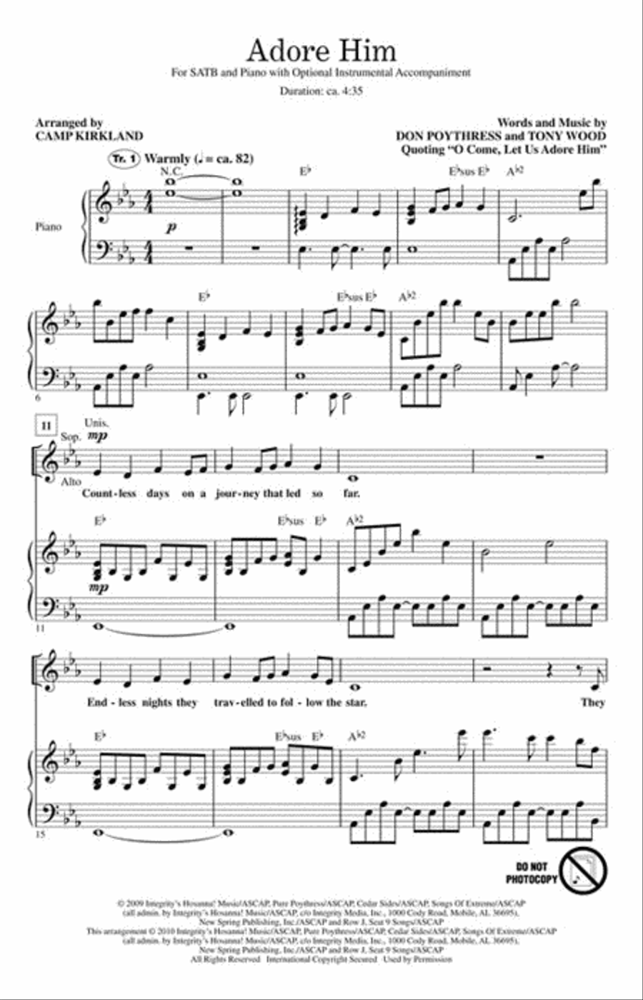 Adore Him Adore Him 4-Part scores gallery preview page 2