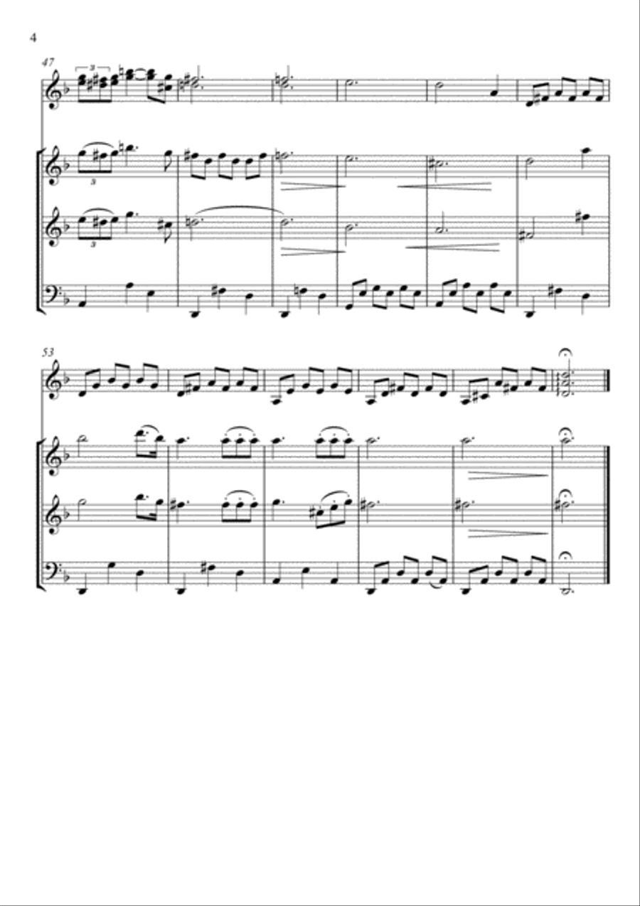 Serenade Schubert Guitar play along Small Ensemble scores gallery preview page 4