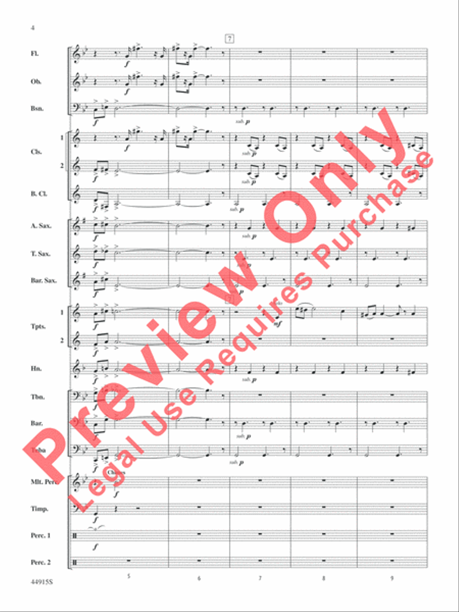 Transylvanian Lullaby Concert Band scores gallery preview page 19