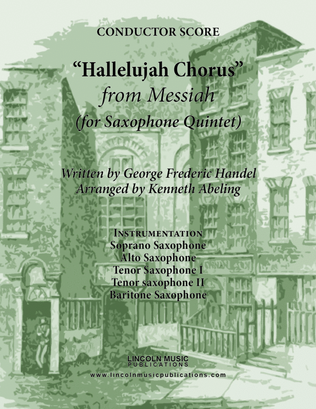 Book cover for Handel - Hallelujah Chorus from Messiah (for Saxophone Quintet SATTB)