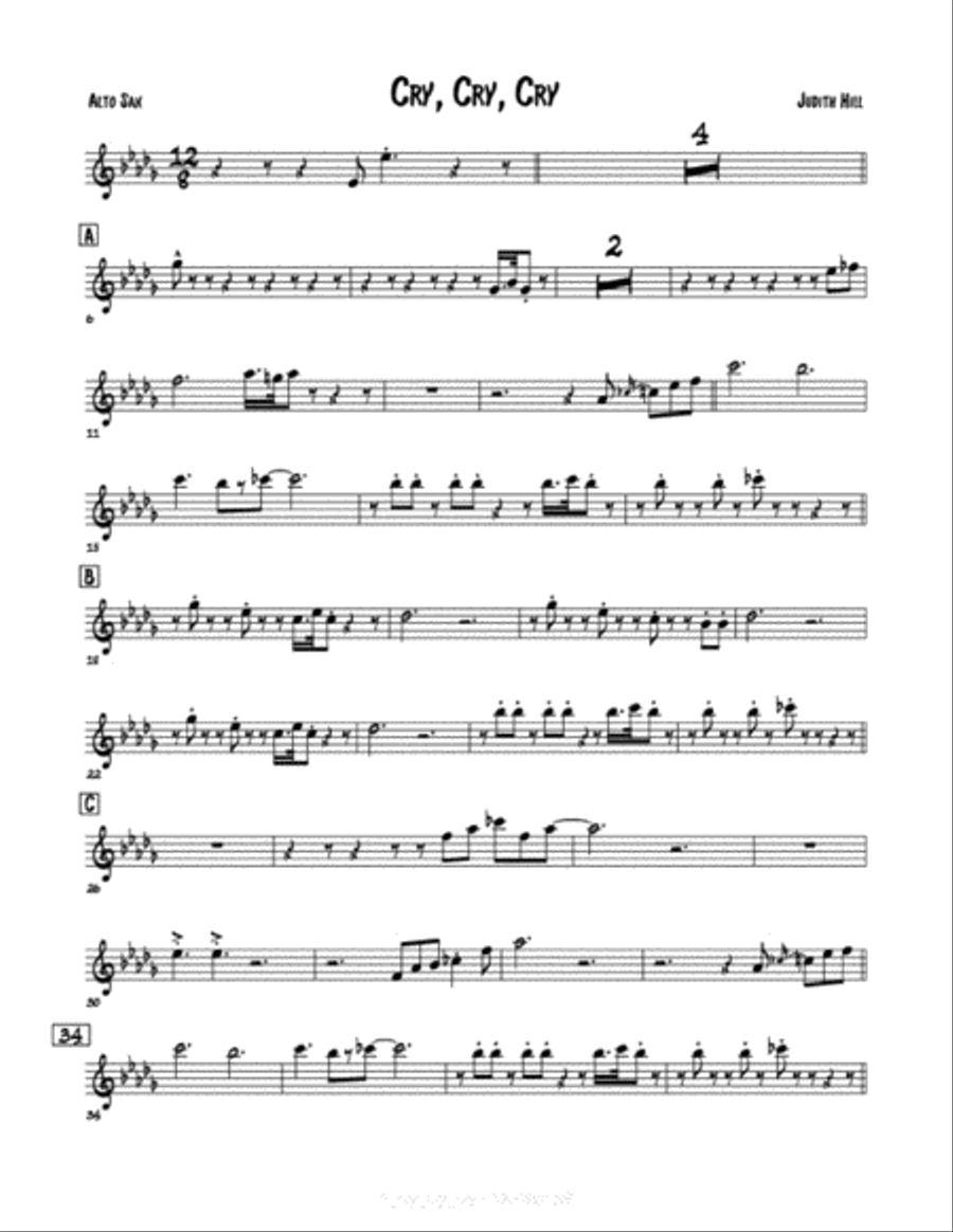 Cry, Cry, Cry Small Ensemble scores gallery preview page 1