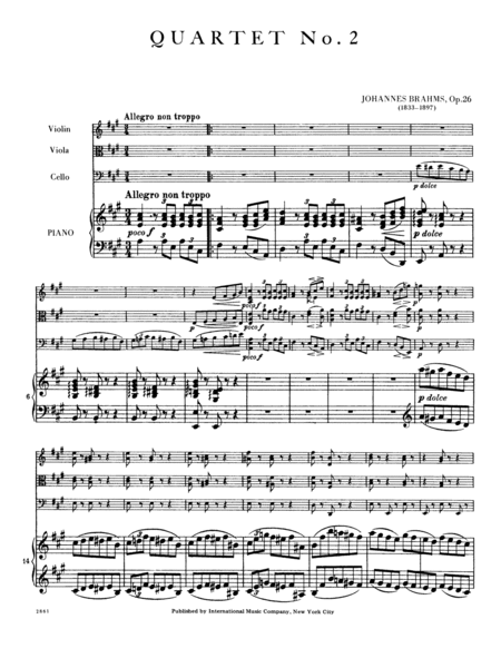 Quartet No. 2 In A Major, Opus 26
