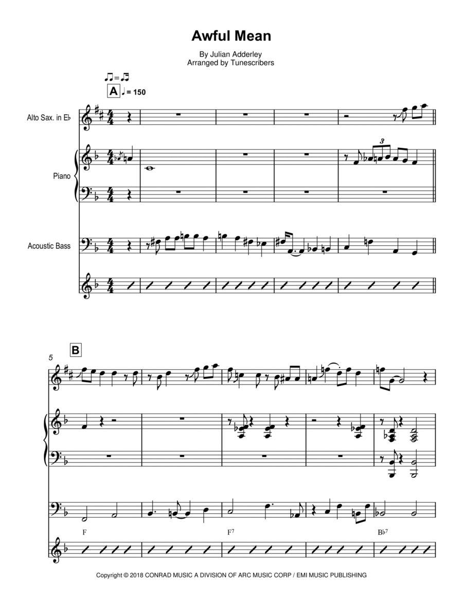 Awful Mean Small Ensemble scores gallery preview page 1